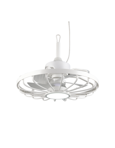 Ventilateur plafond blanc LED CCT 2700K à 6500K OSLO IP44