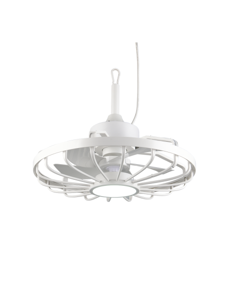 Ventilateur plafond blanc LED CCT 2700K à 6500K OSLO IP44