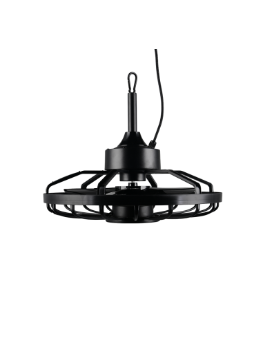 Ventilateur plafond noir LED CCT 2700K à 6500K OSLO IP44