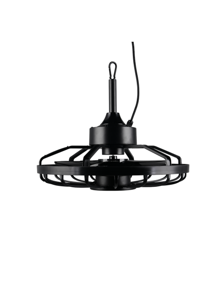 Ventilateur plafond noir LED CCT 2700K à 6500K OSLO IP44