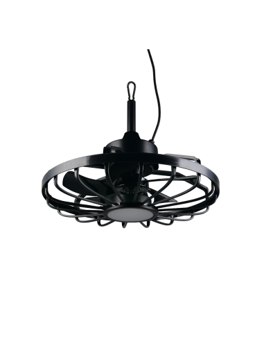 Ventilateur de plafond OSLO IP44 noir avec télécommande intégrée