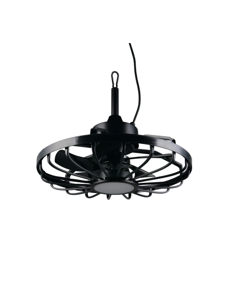 Ventilateur de plafond OSLO IP44 noir avec télécommande intégrée