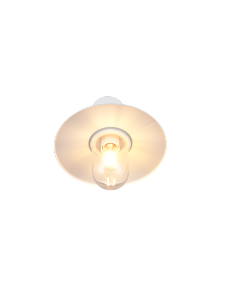 Luminaire extérieur BRENTA en aluminium blanc mat et verre transparent