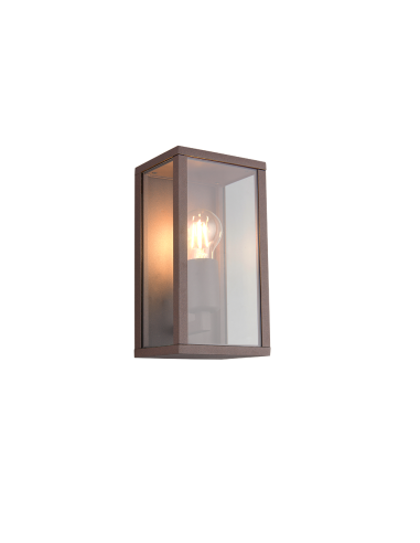 Applique extérieure GARONNE rouille avec verre transparent