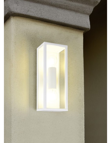 Applique murale extérieure GARONNE E27 IP44 blanc mat
