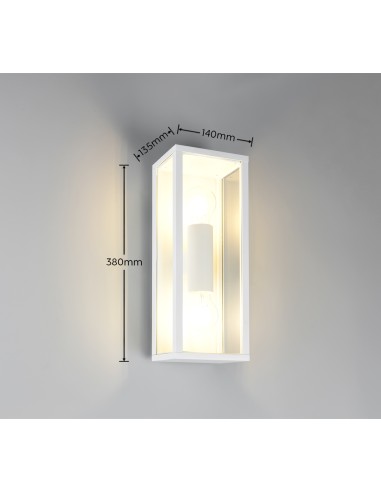 Applique extérieure GARONNE blanc mat 2xE27 IP44