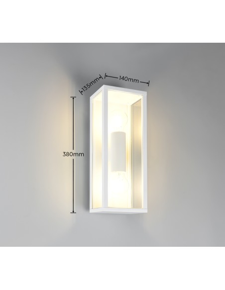 Applique extérieure GARONNE blanc mat 2xE27 IP44