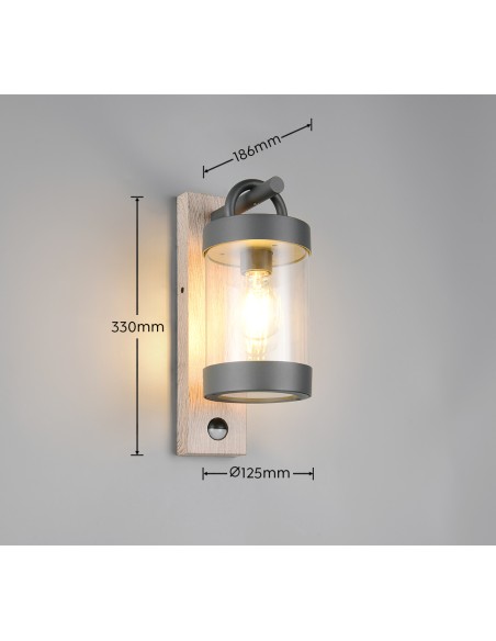 Applique murale extérieure SAMBESI E27 IP44 éclairage automatique