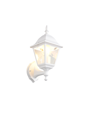 Applique extérieure LIVENZA blanc mat design rétro élégant