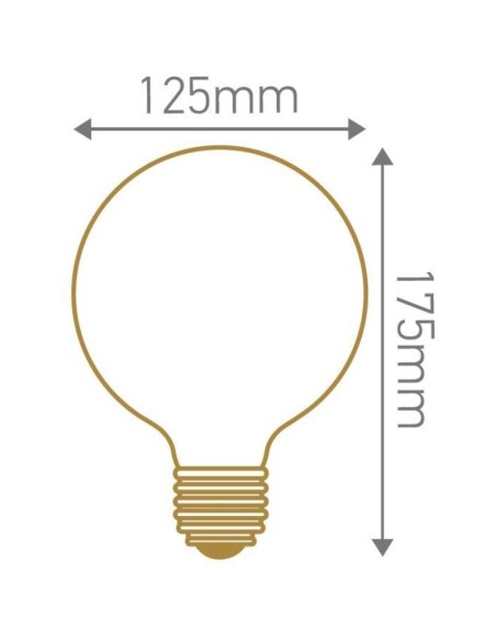 Ampoule Led décorative filament E27 G95 5 W ambrée - Girard-Sudron Leluminaireled.com