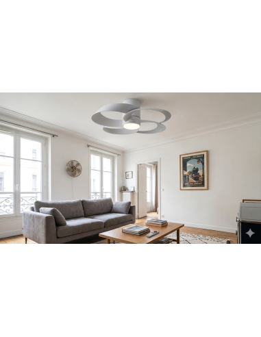 Ventilateur plafond Diam.65cm 2700/5000K 24W 2000LM Blanc-Mantra-Rose