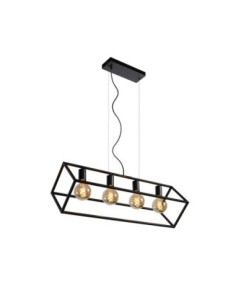 Suspension Led noire Fabian 4 points lumineux - Lucide Leluminaireled.com