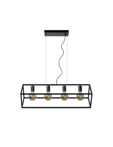 Suspension Led noire Fabian 4 points lumineux - Lucide Leluminaireled.com