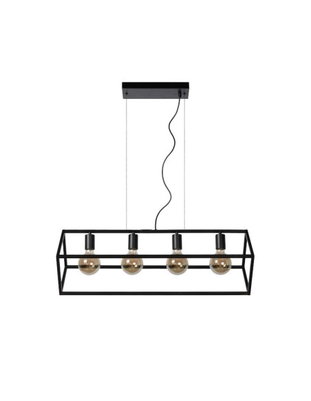 Suspension Led noire Fabian 4 points lumineux - Lucide Leluminaireled.com