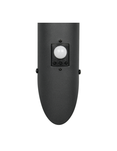 Luminaire extérieur TRIOTO noir mat avec éclairage automatique sécurisé