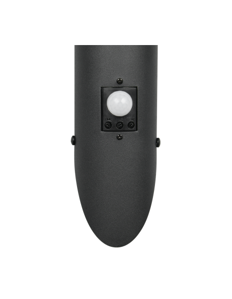 Luminaire extérieur TRIOTO noir mat avec éclairage automatique sécurisé