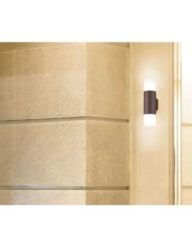 Applique murale Hoosic 2L effet lumineux up down pour terrasse et entrée