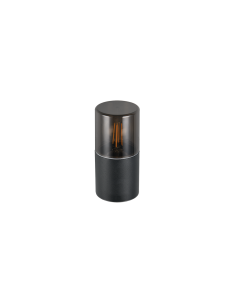 Applique extérieure Hoosic noir mat diffuseur fumé IP44 design moderne 2
