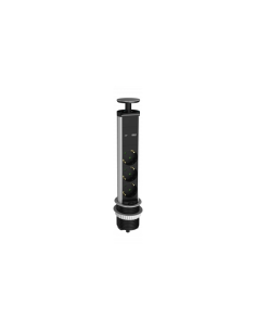 Prise triple de type A+C avec câble de 1,5mm, noire - Optonica