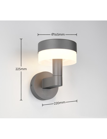 Luminaire mural extérieur Mackenzie design moderne en aluminium