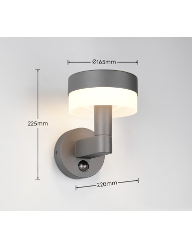 Applique extérieure LED Mackenzie blanc chaud 3000K pour façade et entrée