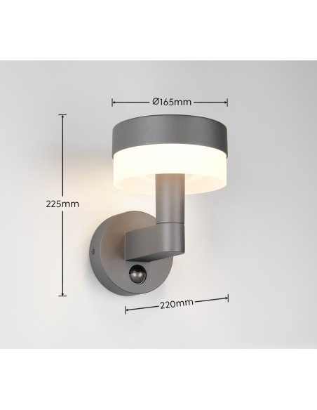 Applique extérieure LED Mackenzie blanc chaud 3000K pour façade et entrée