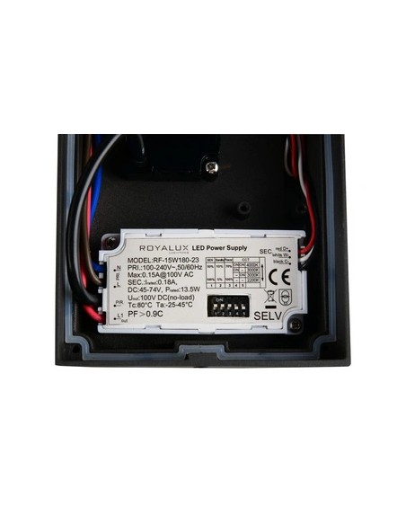 Applique LED Ravi 13W 1500lm IP65 CCT réglable noir