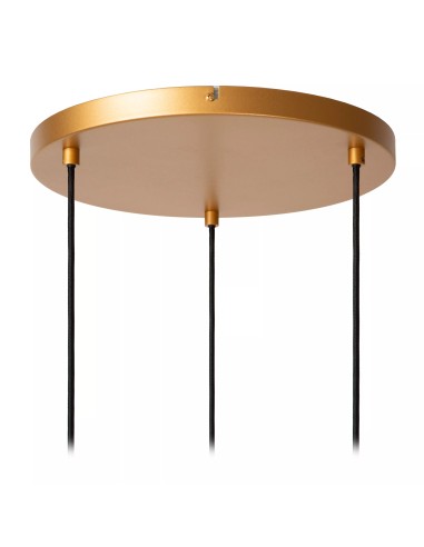 Suspension ronde 3xE27 60W Dimmable Transparent - Lucide - Gunhild