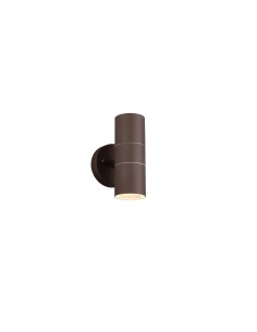 Applique extérieure TURIA finition rouille avec double faisceau lumineux