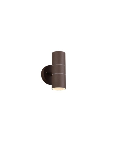 Applique extérieure TURIA finition rouille avec double faisceau lumineux