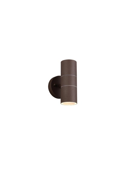 Applique extérieure TURIA finition rouille avec double faisceau lumineux
