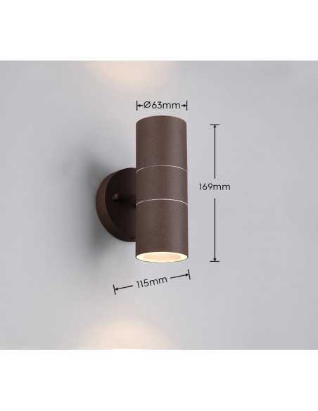 Luminaire mural TURIA aluminium IP44 pour façade et entrée
