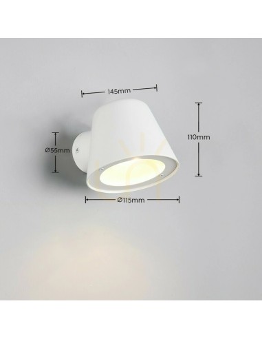 Luminaire mural BENI 1 GU10 design moderne petit format extérieur