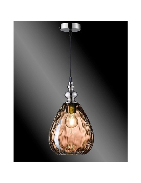 Suspension Led Uller verre ambré - Fischer & Honsel Leluminaireled.com