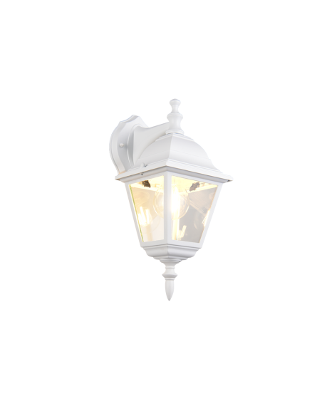 Applique extérieure LIVENZA blanc mat avec verre transparent