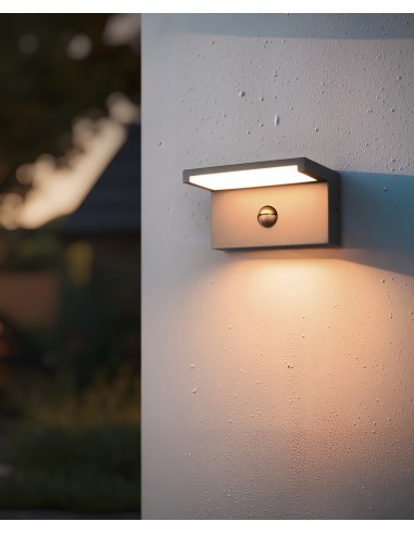 Luminaire extérieur RAVI 13W 1500 lumens avec capteur de mouvement intégré