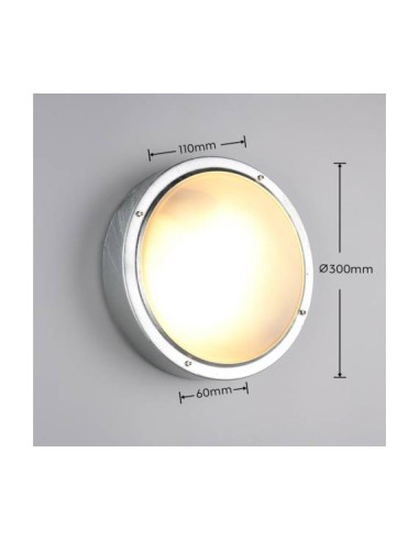 Luminaire extérieur BARITO rond diamètre 30 cm pour terrasse couverte