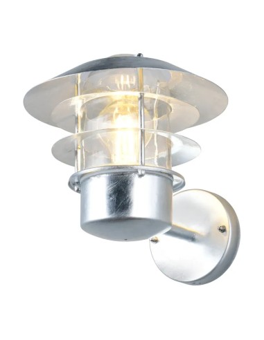 Applique extérieure RUVUMA E27 en métal zinc éclairage façade maison