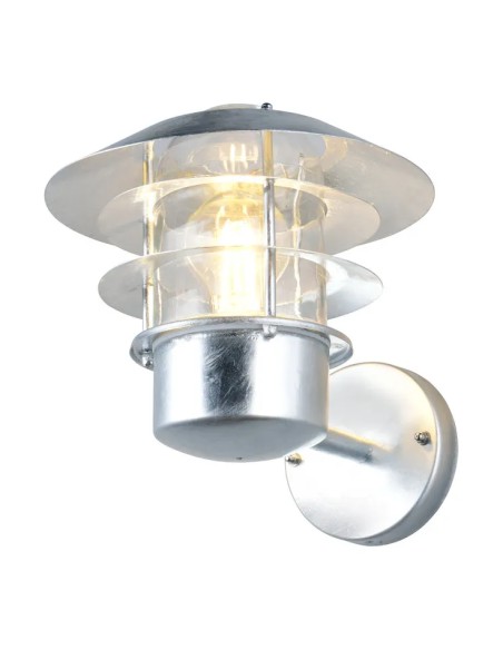 Applique extérieure RUVUMA E27 en métal zinc éclairage façade maison