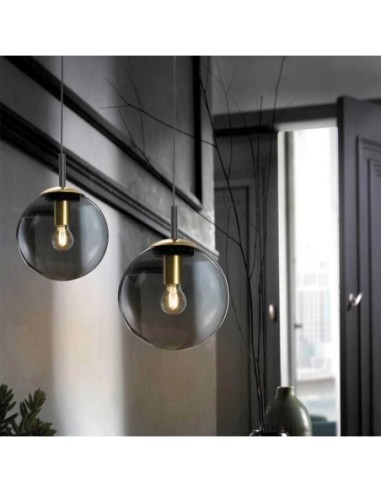 Suspension Led Dini verre fumé - Fischer & Honsel Leluminaireled.com