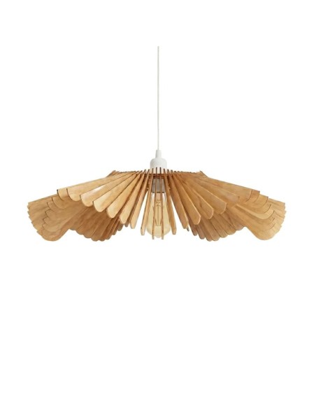 Suspension Led teinté chêne Diam. 100 cm 1xE27 12 W - Atelier Loupiote - Rose