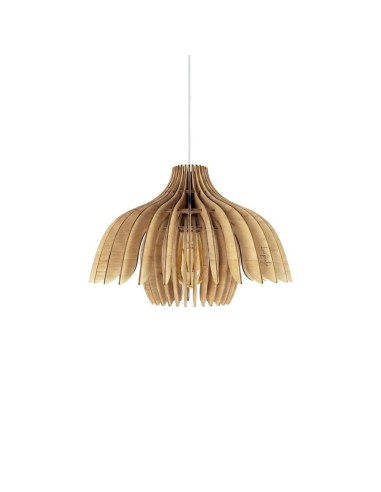 Suspension en teinté chêne Diam. 37 cm 1xE27 12 W - Atelier Loupiote - Tullia