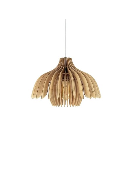 Suspension en teinté chêne Diam. 37 cm 1xE27 12 W - Atelier Loupiote - Tullia