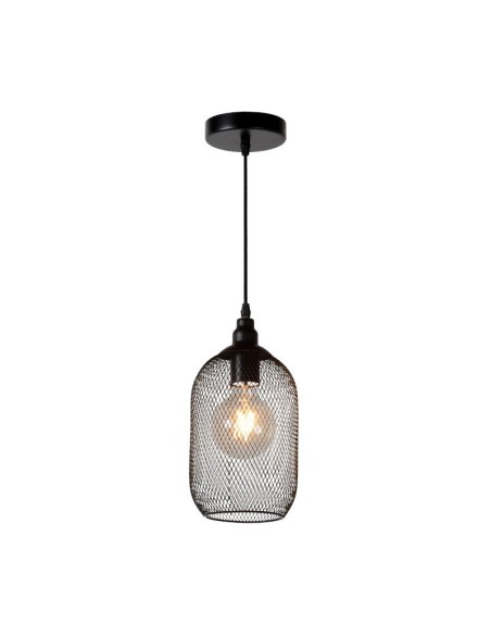 Suspension Led  intérieure lanterne Mesh noire petit modèle - Lucide Leluminaireled.com