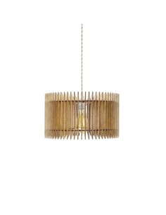 Suspension teinté chêne Diam.34 cm 1xE27 12 W- Atelier Loupiote-Apollon