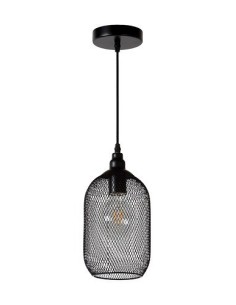 Suspension Led  intérieure lanterne Mesh noire petit modèle - Lucide Leluminaireled.com 2