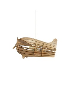 Suspension bois teinté chêne 1XE27 12W - Atelier Loupiote - Antoine