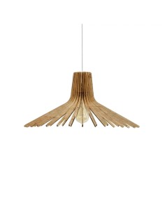 Suspension teinté chêne Diam. 54 cm 1xE27 12 W - Atelier Loupiote - Azur