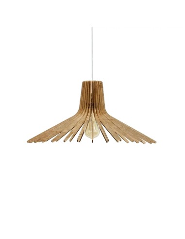 Suspension teinté chêne Diam. 54 cm 1xE27 12 W - Atelier Loupiote - Azur