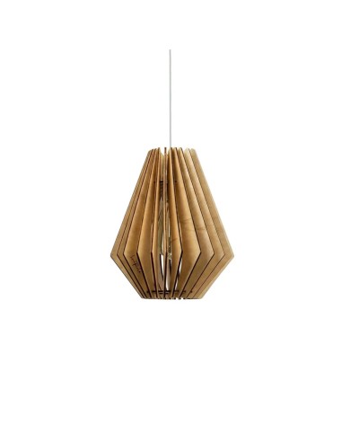 Suspension teinté chêne Diam. 21 cm 1XE27- Atelier Loupiote - Ambre